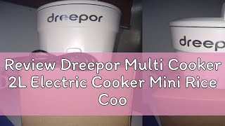 Review Dreepor Multi Cooker 2L Electric Cooker Mini Rice Cooker Small Electric Heating Pot [upl. by Sirred]