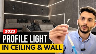 how to install led light strips on wall  profile light in wall by houmeindia [upl. by Christabelle]