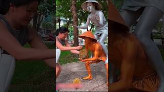 Girl Placed Fruit On The Statue Hands 😰 [upl. by Alison672]