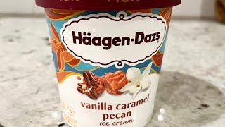 Review HäagenDazs Vanilla Caramel Pecan Ice Cream [upl. by Merta]