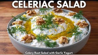 QUICK and CREAMY Celery Root Salad NOCOOK 15Minute Mezze [upl. by Rafter382]