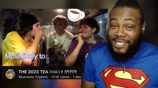 THEIR MOST CHAOTIC VIDEO EVER STURNIOLO TRIPLETS THE 2023 TEA PARTY   JOEY SINGS REACTS [upl. by Norita860]