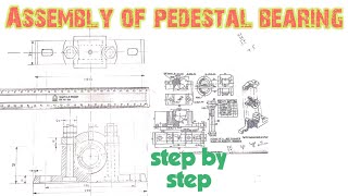 Assembly drawing of Plummer block Engineering and poetry [upl. by Arst]