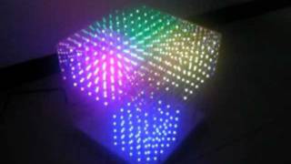 3D LED RGB Cube 10x10x10 [upl. by Shugart495]