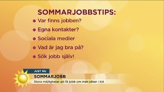 Så här ska du göra för att få ett sommarjobb  Nyhetsmorgon TV4 [upl. by Eirek]