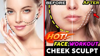 🔥Cheek Sculpting Exercises  Sharpen Chubby Cheeks Cheek Lift and Tighten Lose Buccal Fat [upl. by Etnuad]