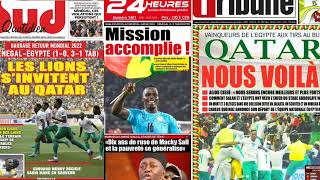 Barrage retour mondial 2022 Mission accomplie Revue de presse du Mercredi 30 mars 2022Baol infoTv [upl. by Jaquelyn]