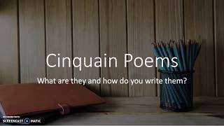 Cinquain Poems [upl. by Toolis]