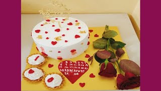 Calendar Theme Cake 🎂 Calendar Theme Cake making Full Tutorial🌹❤️🍰 [upl. by Aniakudo]