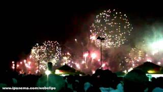 REVEILLON IN RIO DE JANEIRO  Copacabana Beach New Years Fireworks Celebration [upl. by Watkin]