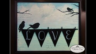 DIY Canvas Painting with Stencils and Acrylic Paints [upl. by Anilag32]