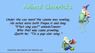 ♣♣♣ Animal Limericks  Example Limerick Poems ♣♣♣ [upl. by Lemaceon]