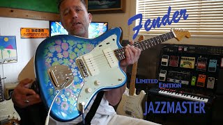 Fender Jazzmaster  Limited Edition FSR Traditional 60s Blue Flower  Demo and Review [upl. by Muraida941]