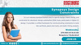 Synopsys Design Constraints in VLSI Part1 [upl. by Par]