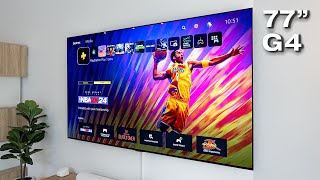 LG G4 OLED 77quot – Best TV in 2024 Full Setup amp First Impressions [upl. by Allis]