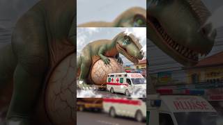 A pregnant dinosaur gives birth to a hospital shorts pregnancy dinosaur funny animals comedy [upl. by Odnaloy]