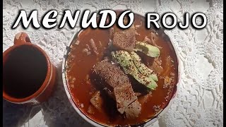 COMO HACER UN RICO MENUDO ROJOPANCITADE TODO EN EL RANCHOCOCINA REGIONAL MEXICANA [upl. by Neeoma]