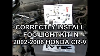 Honda CRV Fog Light and Driving Light Installation Gen2 20022006 [upl. by Emile479]