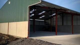 SLATTED BEEF SHED WITH LOOSE STRAW AREA  SILAGE PITS AND DUNG STEAD [upl. by Ivgnout]