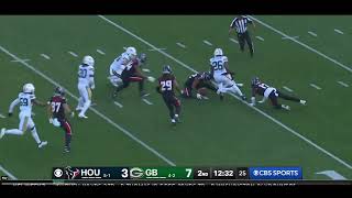 Green Bay Packers MUFFED PUNT by Corey Ballentine Leads to Houston Texans RECOVERY [upl. by Ailema]