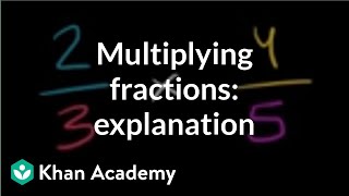 Multiplying two fractions an explanation  Fractions  PreAlgebra  Khan Academy [upl. by Adelia]