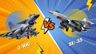 Air Combat FaceOff Su35 vs J10C Which Fighter Comes Out on Top [upl. by Relyuhcs]