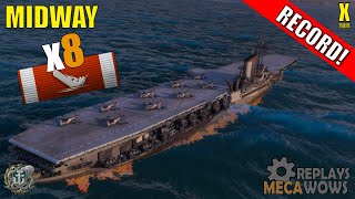 RECORD Midway 8 Kills amp 124k Damage  World of Warships Gameplay [upl. by Auqenes]