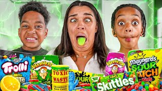 LAST PERSON TO STOP EATING SOUR FOODS WINS [upl. by Aciram]