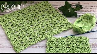 How to crochet EASY lace stitch Crochet Video Tutorial [upl. by Eurydice]