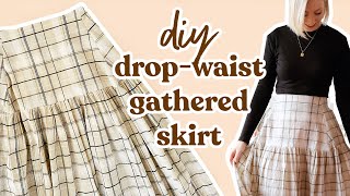 DIY DropWaist Gathered Skirt StepByStep Sewing Tutorial [upl. by Aliled]