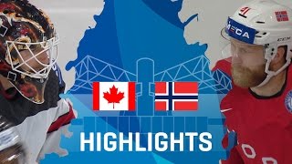 Canada  Norway  Highlights  IIHFWorlds 2017 [upl. by Ridgley]