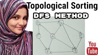 Topological Sorting using DFS method Easy explanation with an example [upl. by Decrem290]