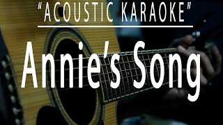 Annies song  John Denver Acoustic karaoke [upl. by Ardena]