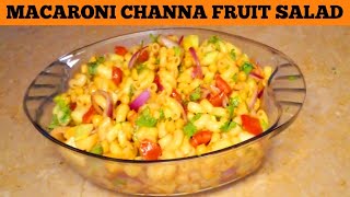 SUPER DELECIOUS MACARONI CHANNA FRUIT SALAD RECIPE LIVELY COOKING WITH SARA SIDDIQUE [upl. by Donoho356]