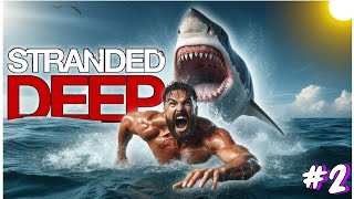 Terrifying Shark Attack In The Deep Sea  Stranded Deep Ep 2 [upl. by Ardnaxila]