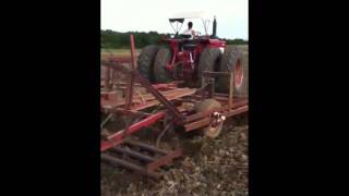 IH 1066 with 4500 field cultivator and IH 1086 and 12 row planter [upl. by Anillehs181]