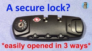 picking 692 TSA 007 suitcase lock defeated in 3 ways  is it any good [upl. by Clifton]