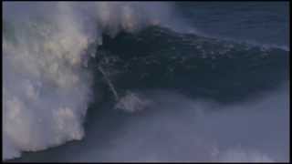 Maya Gabeira Wipeout at Nazaré  Billabong XXL Big Wave Awards 2014  Angle 2 [upl. by Cote]