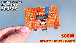 DIY HighPower Inverter Driver  12V to 220V SG3525 Design [upl. by Ahsinuq]