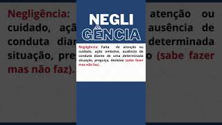 Negligência o que é nasctreinamentosenfermagem [upl. by Whitcomb]