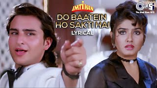 Do Baatein Ho Sakti Hai Sanam Tere Inkaar Ki  Lyrical  Imtihan  Kumar Sanu  90s Hits [upl. by Ettenotna]