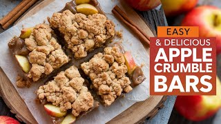 Deliciously Sweet amp Crumbly Apple Crumble Bars You Can’t Resist [upl. by Nafets]