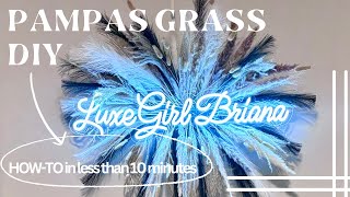 Pampas Grass DIY Neon Sign  Home Decor [upl. by Htims322]