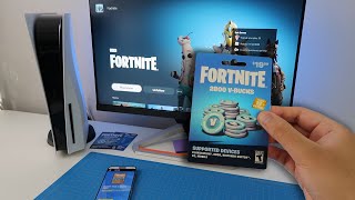 How to REDEEM FORTNITE VBUCKS CODE ON PS5 EASY METHOD [upl. by Anasor135]