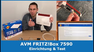 Installation Einrichtung und Test  AVM FRITZBox 7590 Router Für VDSLSupervectoring Telekom [upl. by Ekud768]