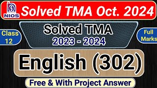 NIOS Class 12 English Solved TMA 202324 [upl. by Lanctot853]