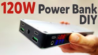 How to make Super 20000 mAh Power Bank 120W  DIY fast charge Power Bank [upl. by Rafaellle]