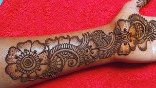 Step by Step Designer Arabic Mehandi  heena art tutorial [upl. by Tomi198]