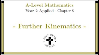 Further Kinematics Part 3  Using Vectors in Projectiles Questions [upl. by Metzgar]