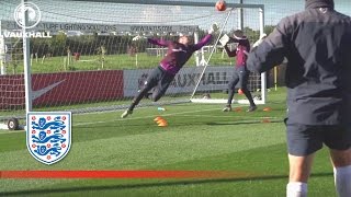 Agility practice with Englands goalkeepers Extended  Inside training [upl. by Liam]